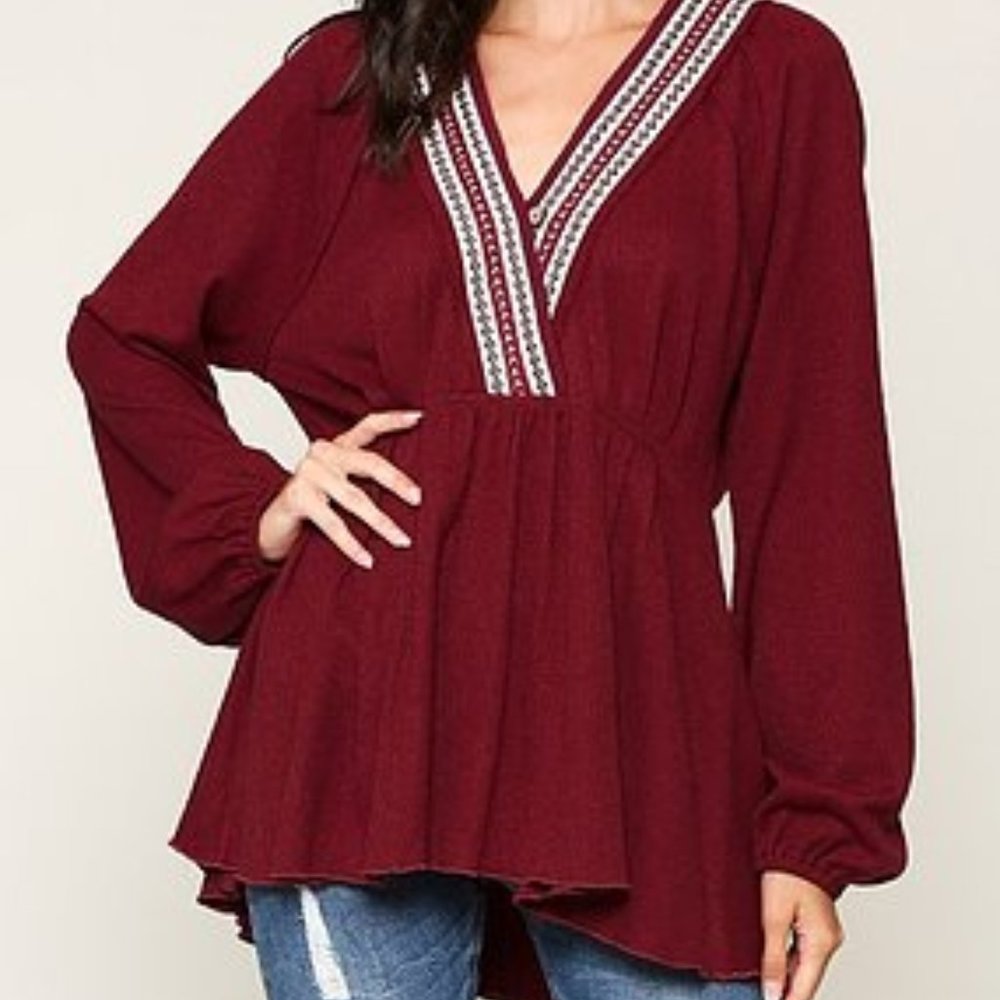 Red Tunic Top